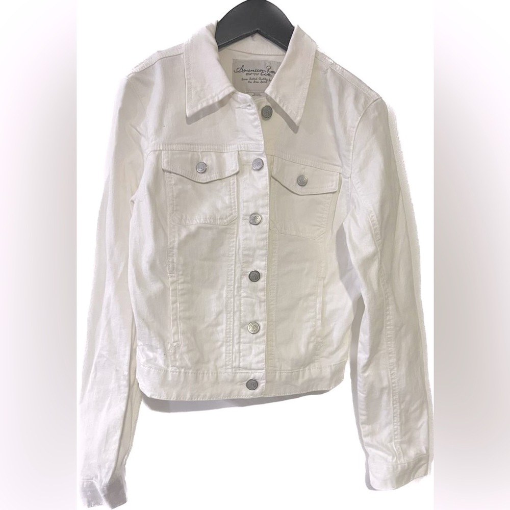 American rag white denim jacket Sz XS